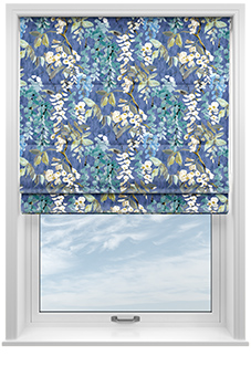 Wisteria, Marine - Twist&Fit Roman Blind